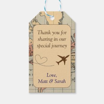 Travel Themed Party Favor Tag- Vintage Wedding Gift Tags by AestheticJourneys at Zazzle