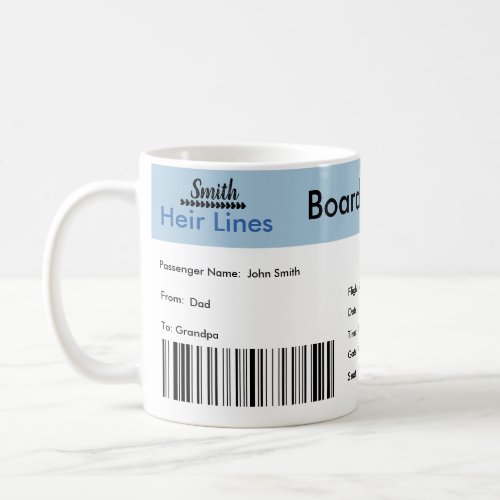 Travel_Themed Pregnancy Announcement Air Ticket  Coffee Mug