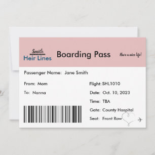 Travel-Themed Pregnancy Announcement (Neutral)