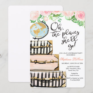 Travel Themed Retirement Party Invitation