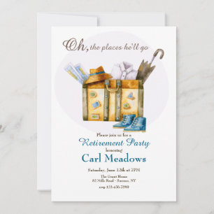 Travel Themed Retirement Party Invitation