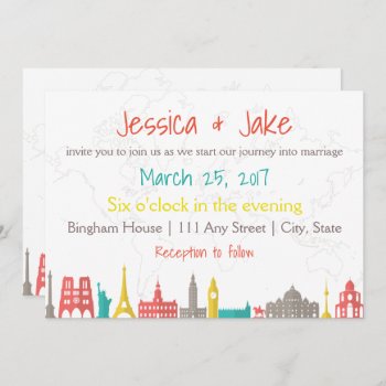Travel Themed Wedding Invite For Destination by AestheticJourneys at Zazzle