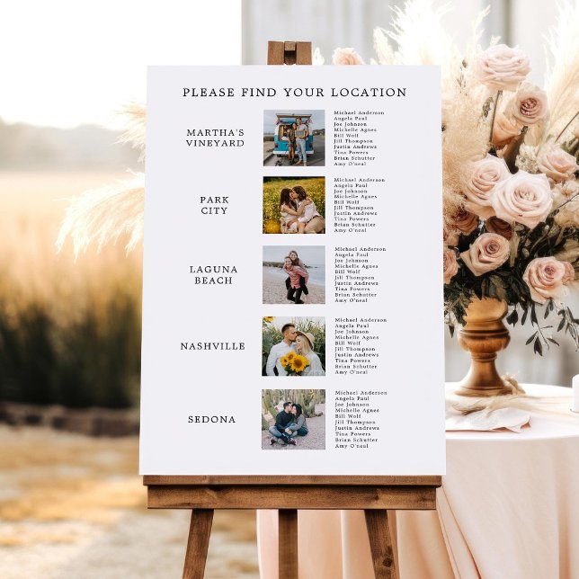 Travel Themed Wedding Table Numbers Seating Chart Foam Board (Creator Uploaded)