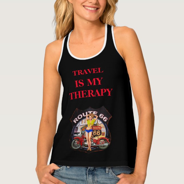 TRAVEL therapy design  Tank Top (Front)