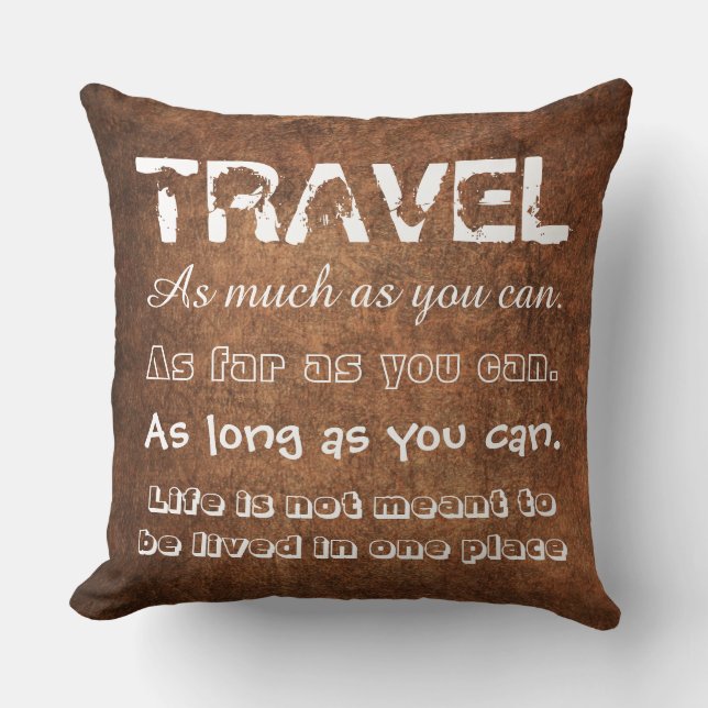 Travel Throw Pillow (Front)