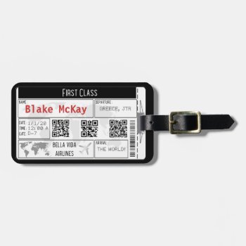 Travel Ticket Greece : Luggage Tag by luckygirl12776 at Zazzle