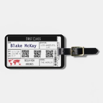 Travel Ticket : Luggage Tag by luckygirl12776 at Zazzle