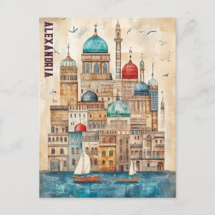 Travel to Alexandria Egypt Postcard