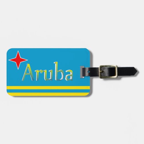 Travel to Aruba Flag Luggage Tag
