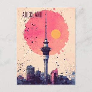 Travel to Auckland New Zealand Postcard