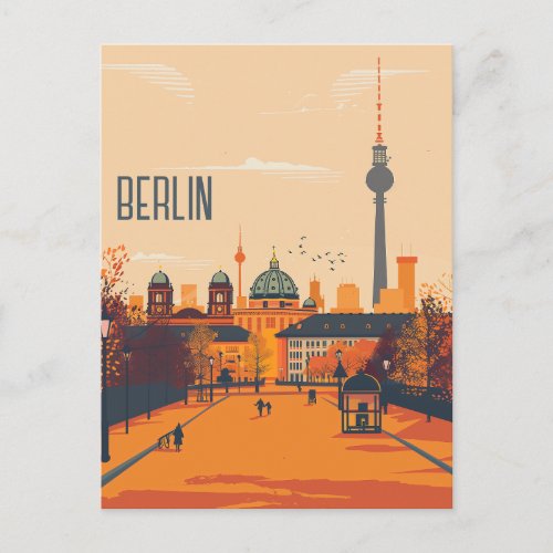 Travel to Berlin Holiday Postcard