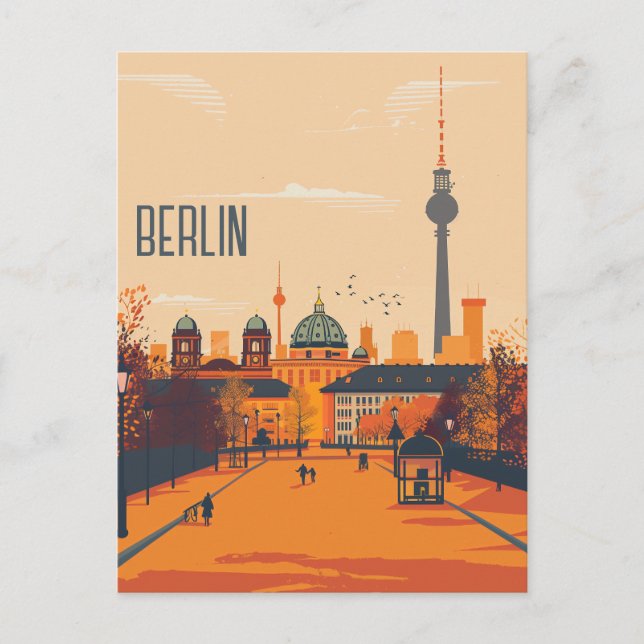 Travel to Berlin Holiday Postcard (Front)