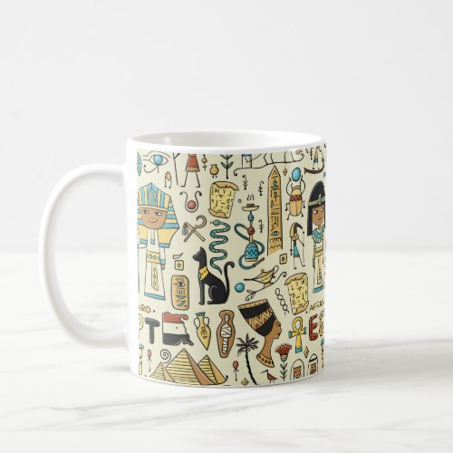 Travel to Egypt Seamless pattern Coffee Mug