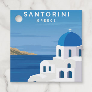 Travel to Greece landscape Favor Tags