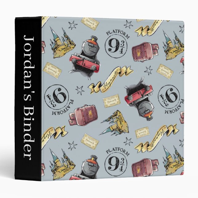 Travel To HOGWARTS™ Pattern 3 Ring Binder (Front/Spine)