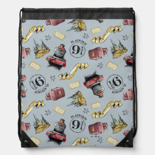 Travel To HOGWARTS™ Pattern Drawstring Bag