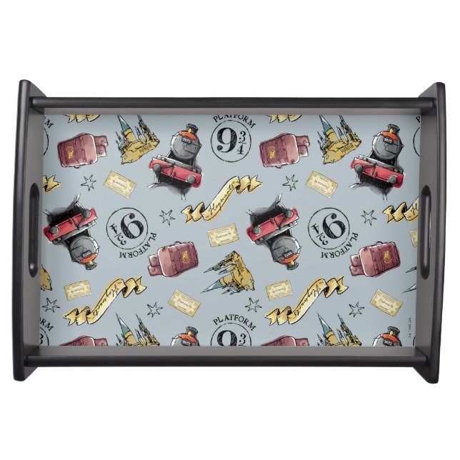 Travel To HOGWARTS™ Pattern Serving Tray (Front)