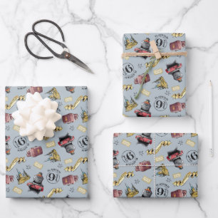 Travel To HOGWARTS™ Pattern Wrapping Paper Sheets