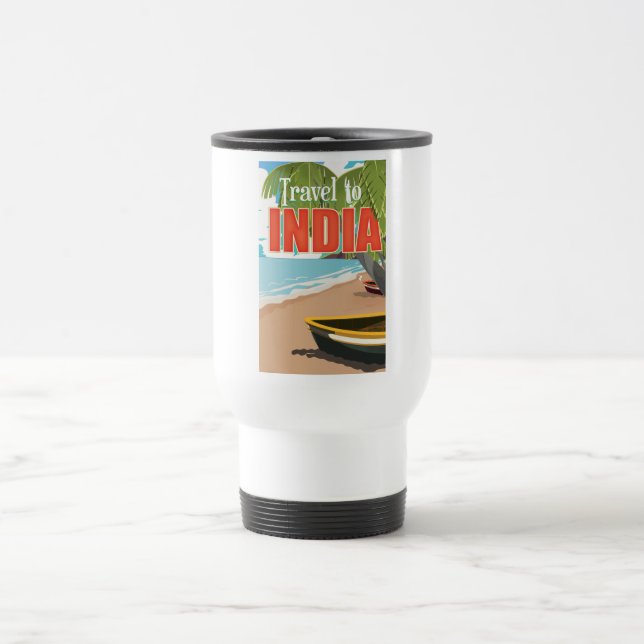 Travel to India travel poster Travel Mug (Center)