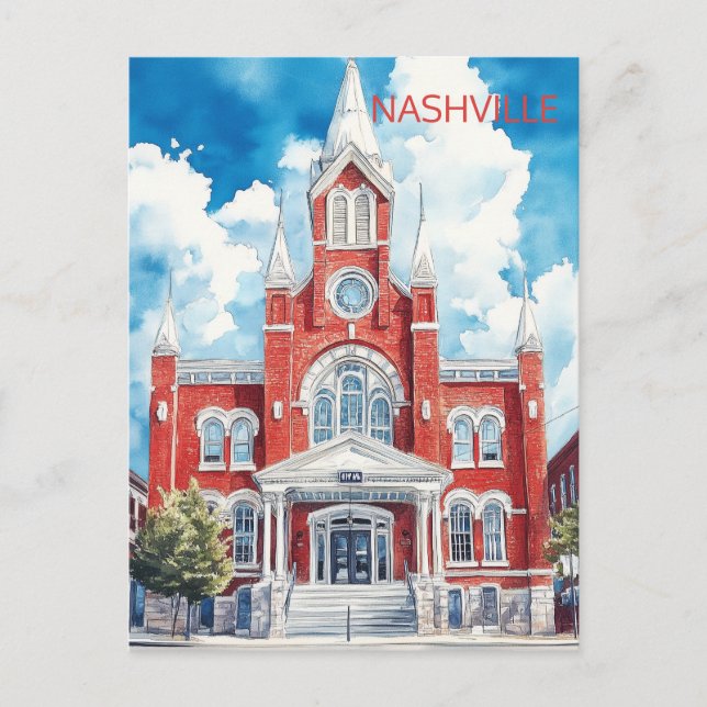 Travel to Nashville Tennessee Postcard (Front)