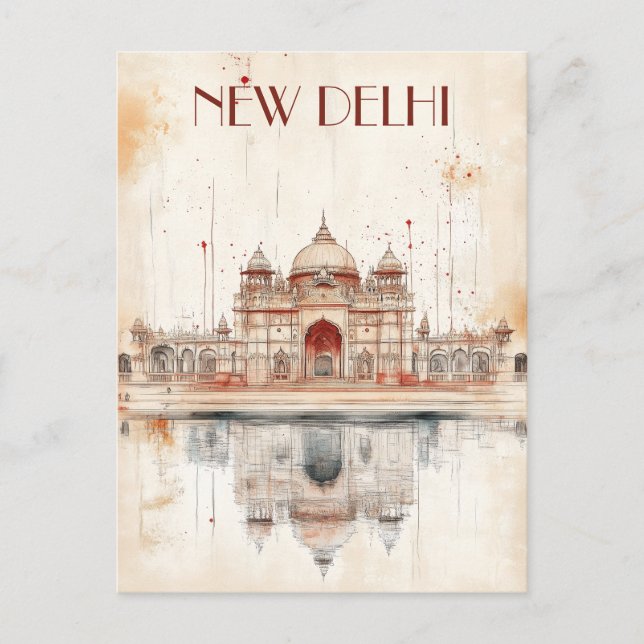 Travel to New Delhi India Postcard (Front)