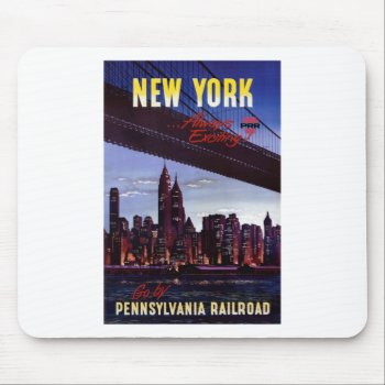 Travel To New York On The Pennsylvania Railroad  Mouse Pad by stanrail at Zazzle