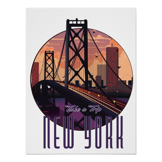 Travel To New York Poster (Front)