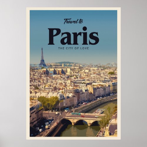 Travel to Paris Poster