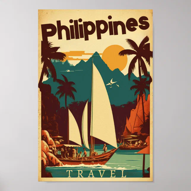 Travel to Philippines vintage poster | Zazzle