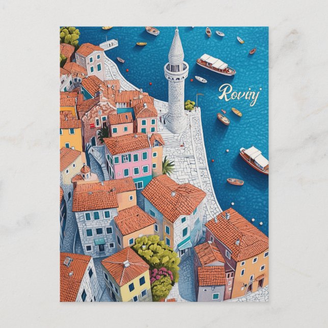 Travel to Rovinj Croatia Postcard (Front)