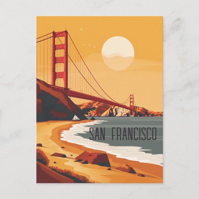 Travel to San Francisco Postcard (Front)