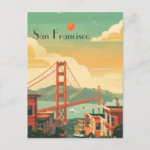 Travel to San Francisco Postcard