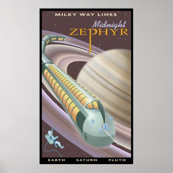 Travel To Saturn Poster by stevethomas at Zazzle