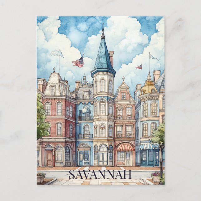 Travel to Savannah Georgia Postcard (Front)