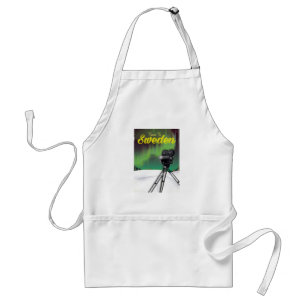 Travel to Sweden Northern lights Camera poster. Adult Apron