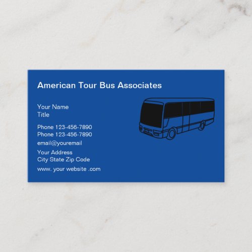 Travel Tour Bus Operator Business Card