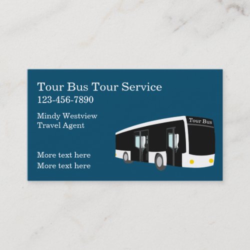 Travel Tour Bus Theme Travel Agent Business Card