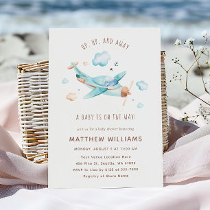 Travel Toy Airplane Boy Baby Shower Invitation