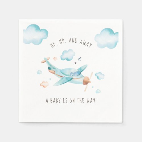 Travel Toy Airplane Boy Baby Shower Serviettes Napkins