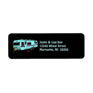 Travel Trailer Camp Glamping Camper Address Labels