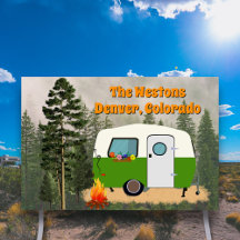Travel Trailer Camping Campsite Personalized Sign