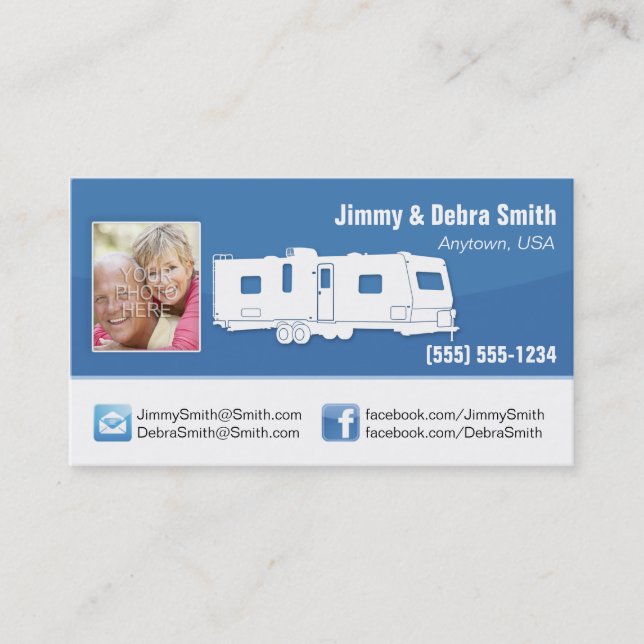 Travel Trailer RV / Camping Cards (Front)