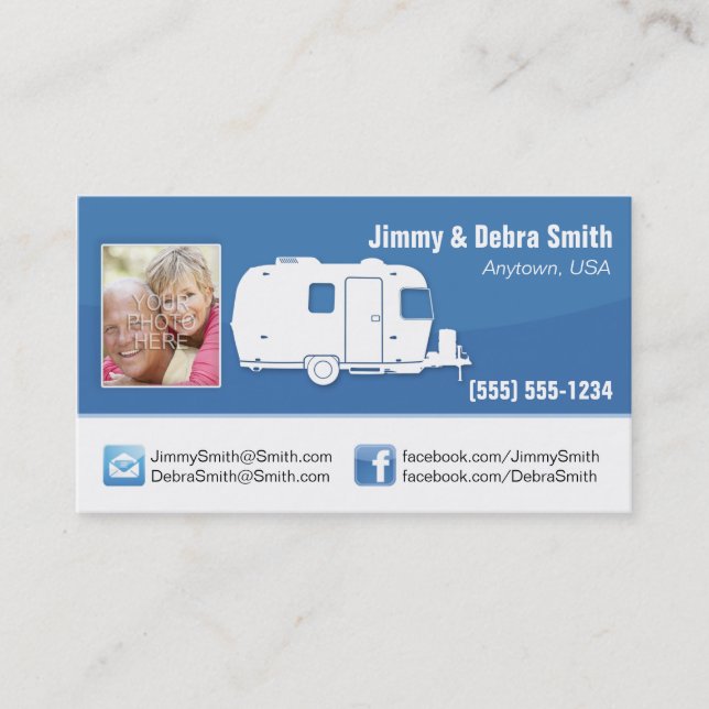 Travel Trailer RV / Camping Cards (Front)