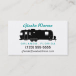 Travel Trailer Rv Silhouette Personal Calling Card at Zazzle