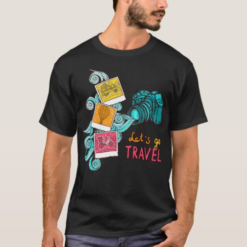 Travel travel bug calligraphic  T_Shirt