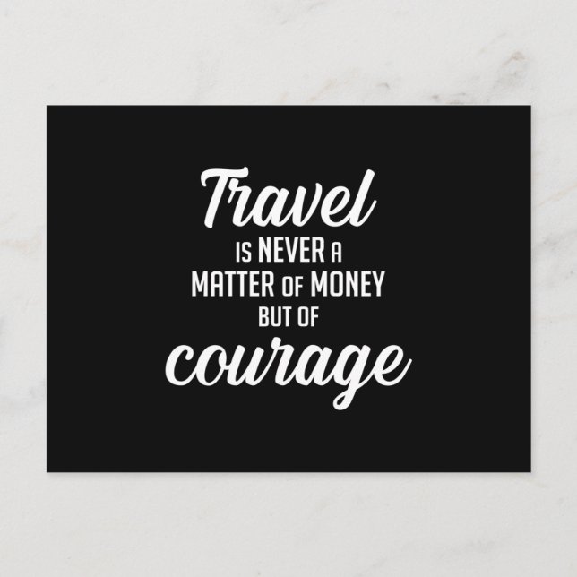 Travel Traveling Adventure Quotes Quote Gift Idea Postcard (Front)