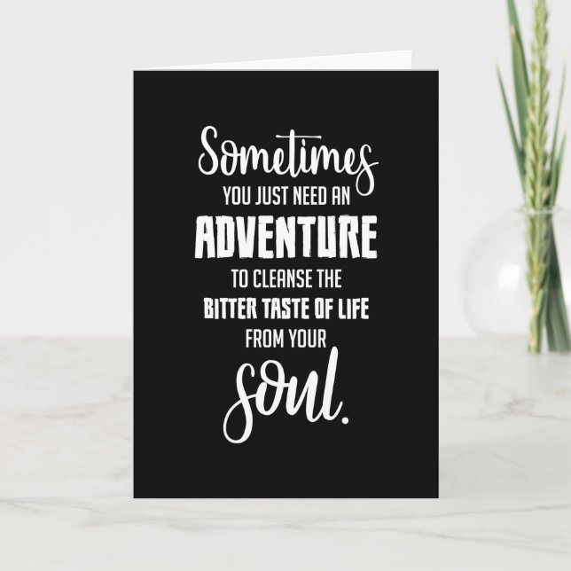 Travel Traveling Quotes Adventure Quote Gift Idea Card (Front)