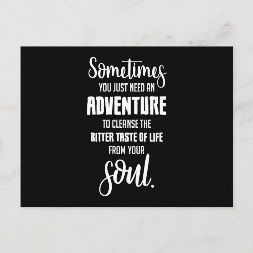 Travel Traveling Quotes Adventure Quote Gift Idea Postcard