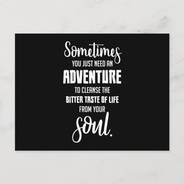 Travel Traveling Quotes Adventure Quote Gift Idea Postcard (Front)