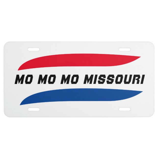 Travel trip vacation MO MO MO MISSOURI state flag License Plate (Front)